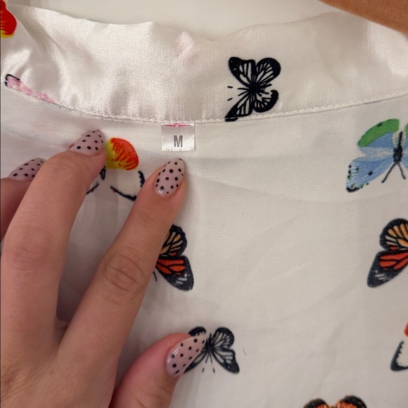 Shein Butterfly Print Pajama Shirt dress - Picture 6 of 6